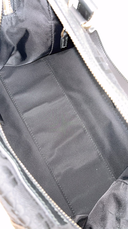 Gucci Black Canvas Channy Horsebit Boston