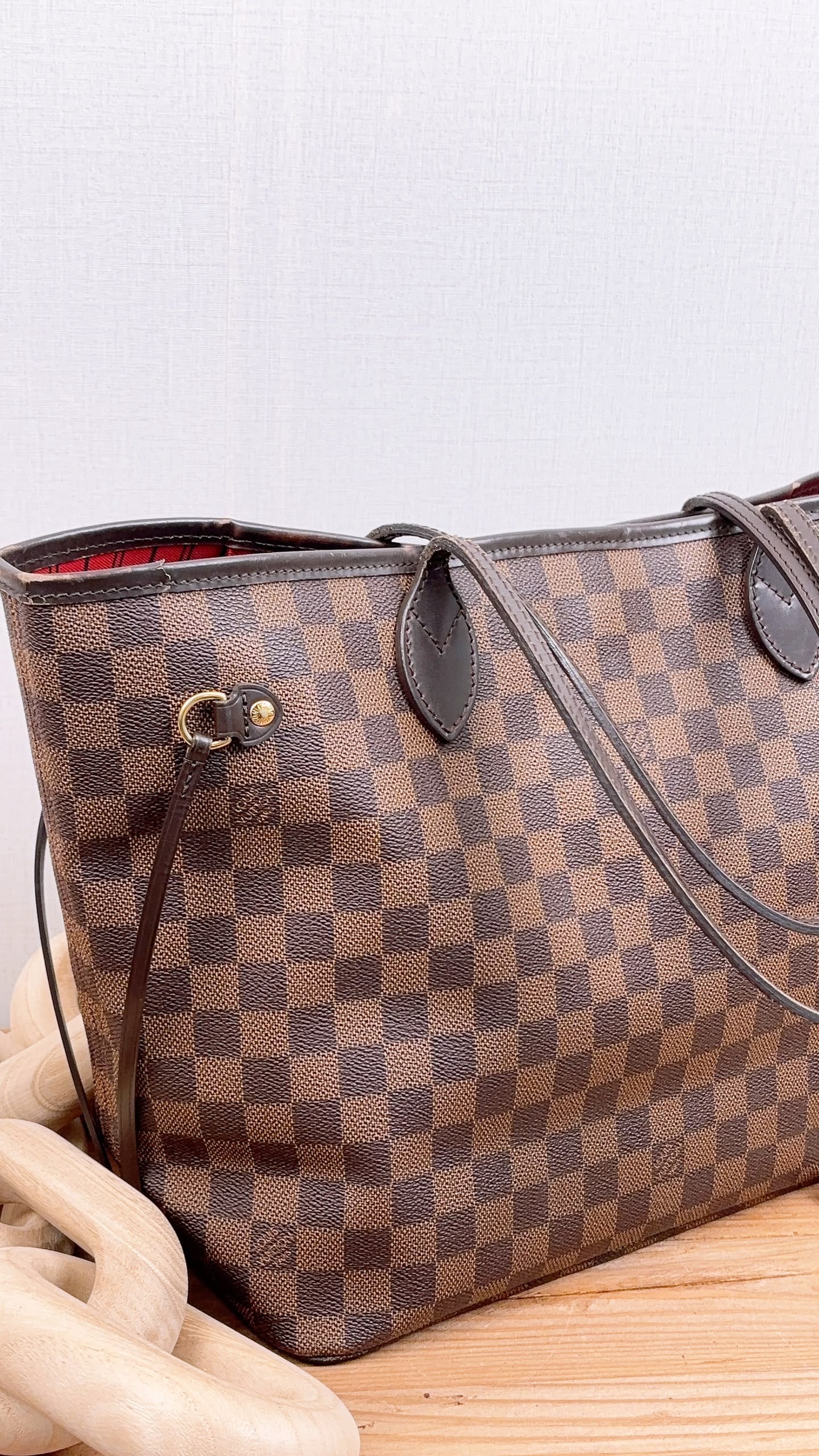 LV Damier Ebene Neverfull MM