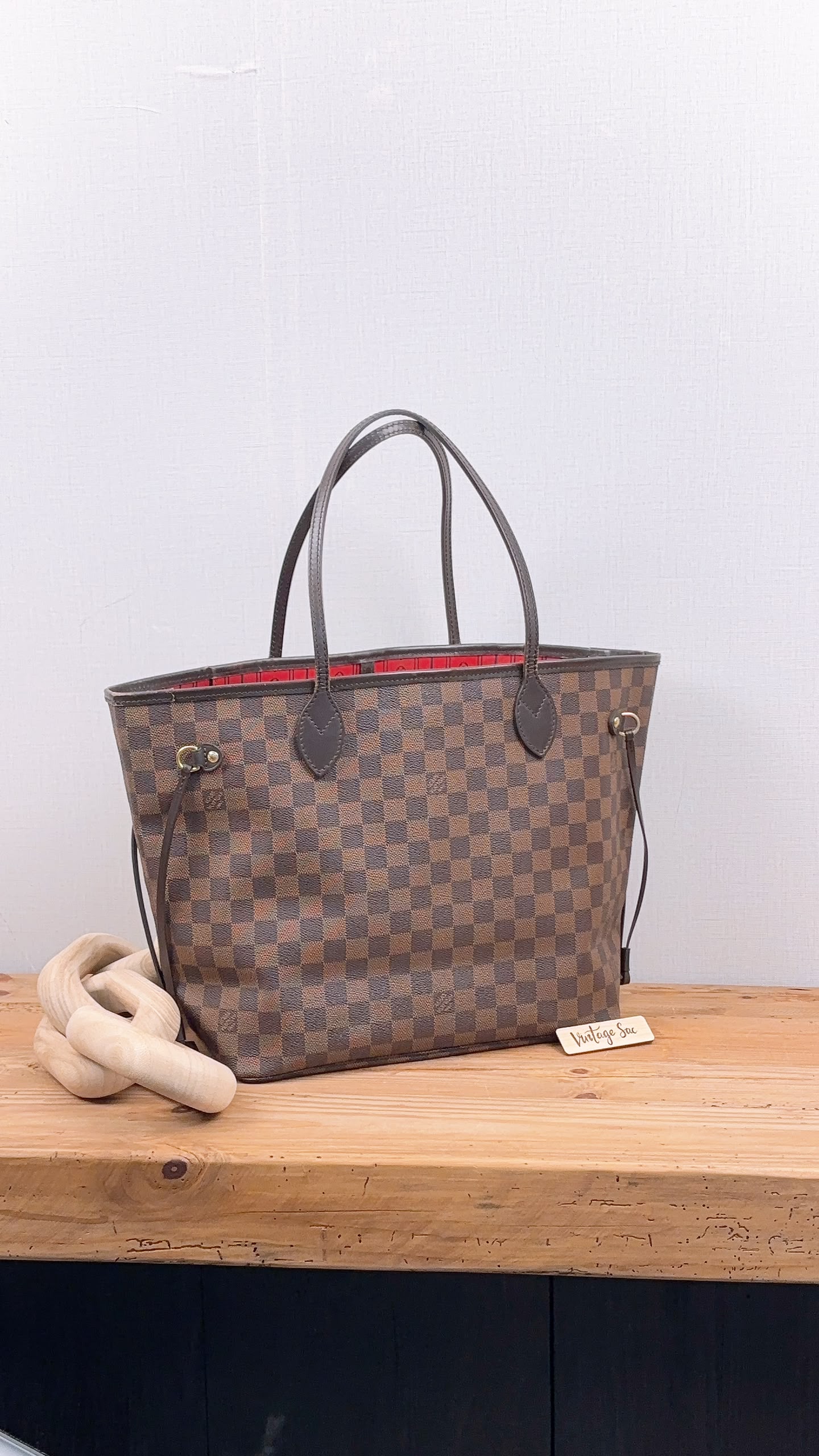 LV Damier Ebene Neverfull MM