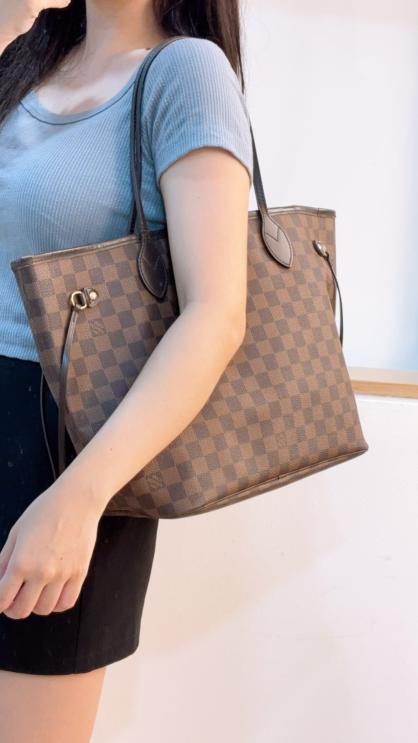 LV Damier Ebene Neverfull MM