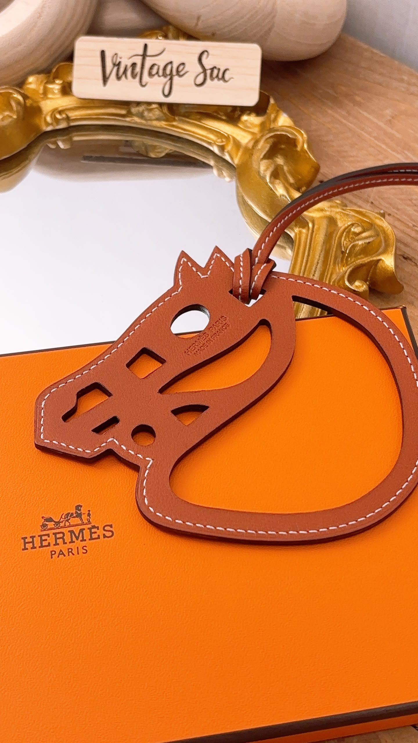 Hermes Fauve Brown Paddock Cheval Horse Charm
