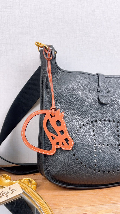 Hermes Fauve Brown Paddock Cheval Horse Charm