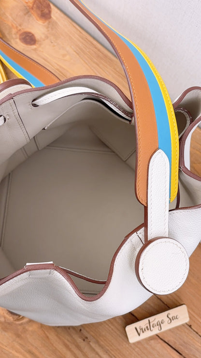 Hermes White Evercolor Licol 17 Bag