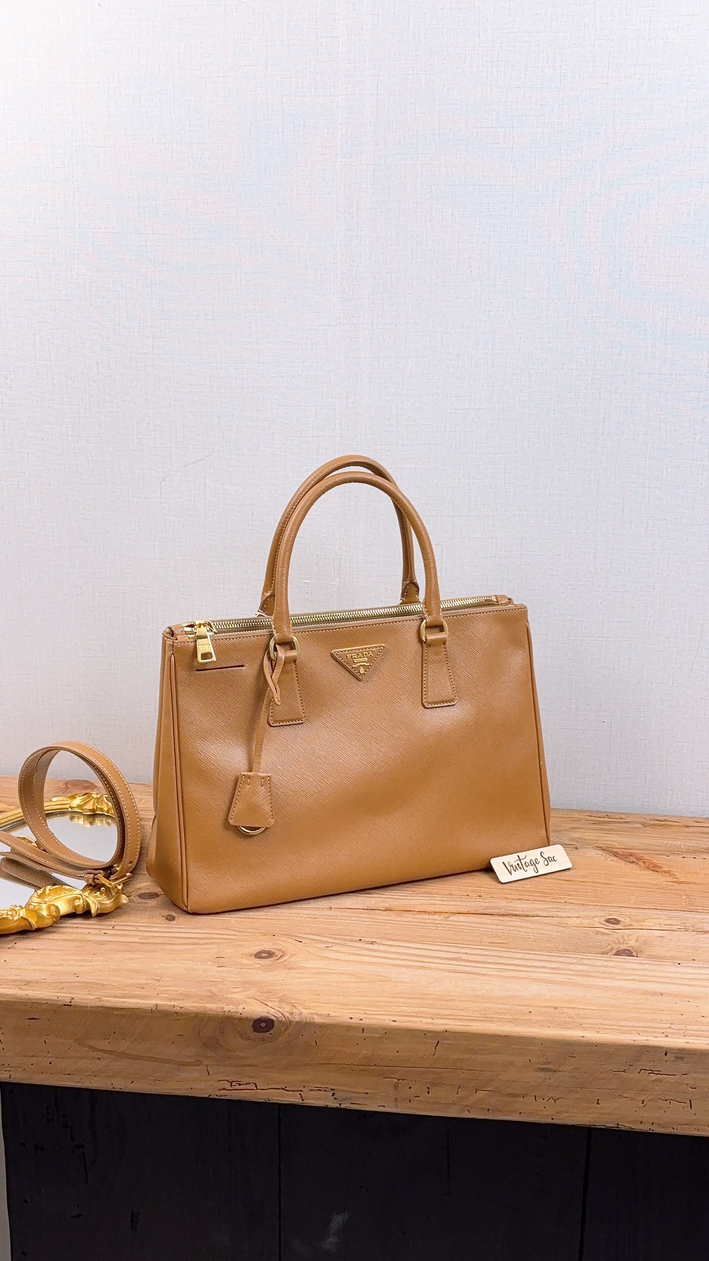 Prada Brown Saffiano Large Galleria Tote