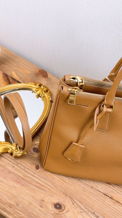 Prada Brown Saffiano Large Galleria Tote