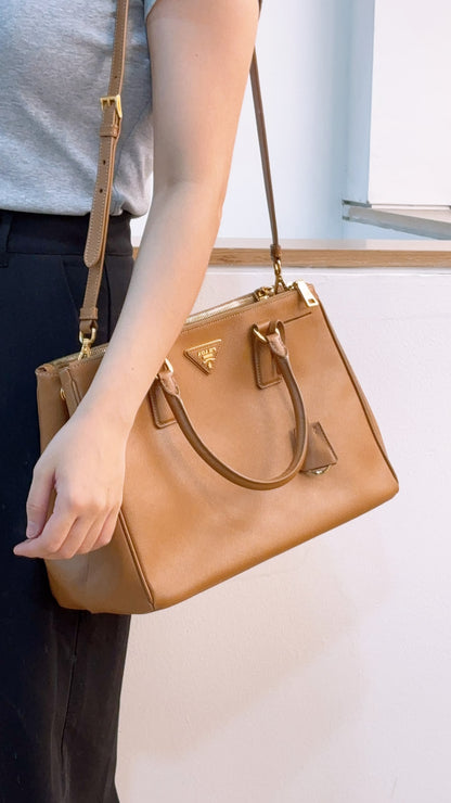 Prada Brown Saffiano Large Galleria Tote