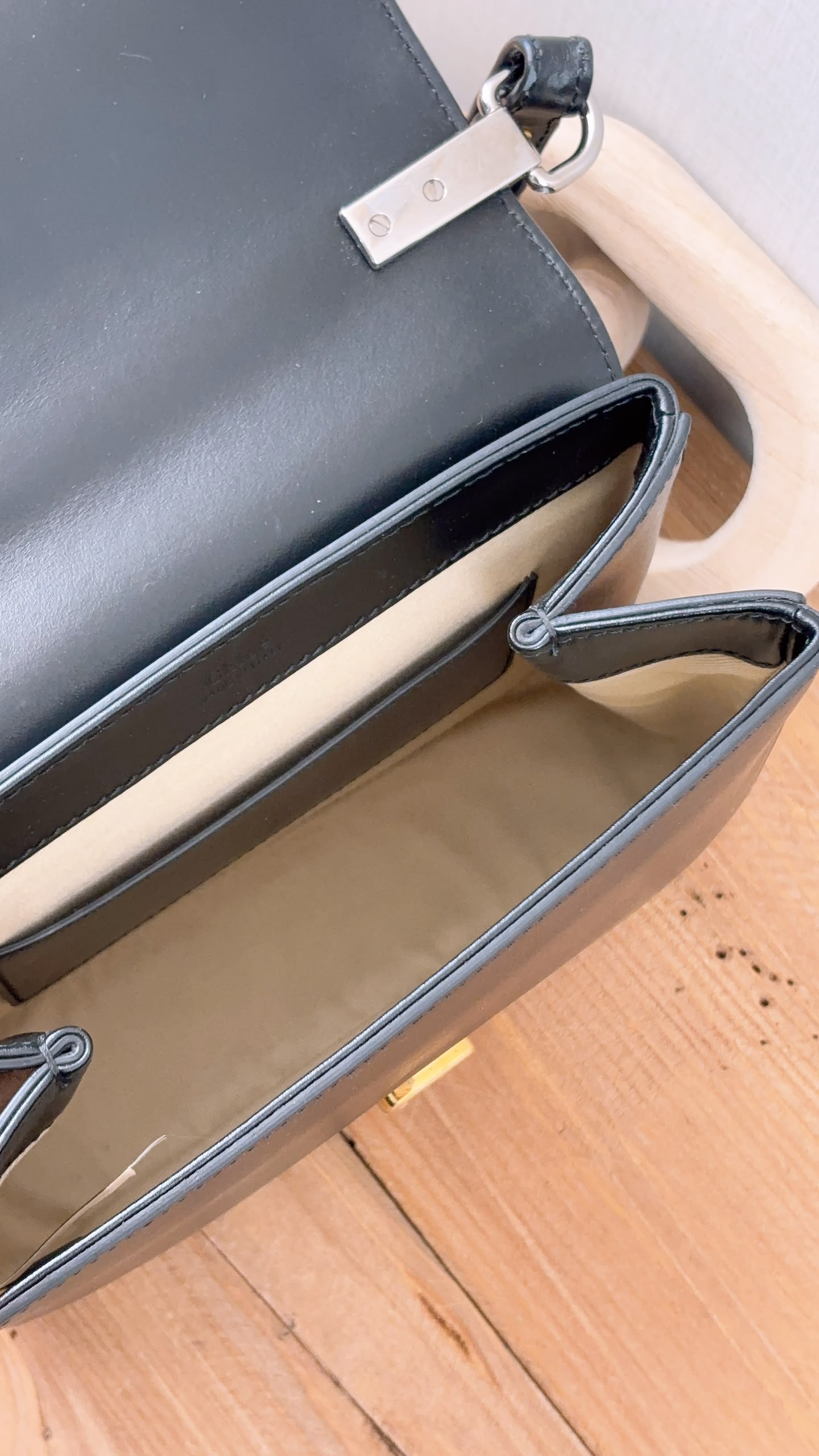 Chloe Black Calfskin Small C Crossbody Bag (GHW)