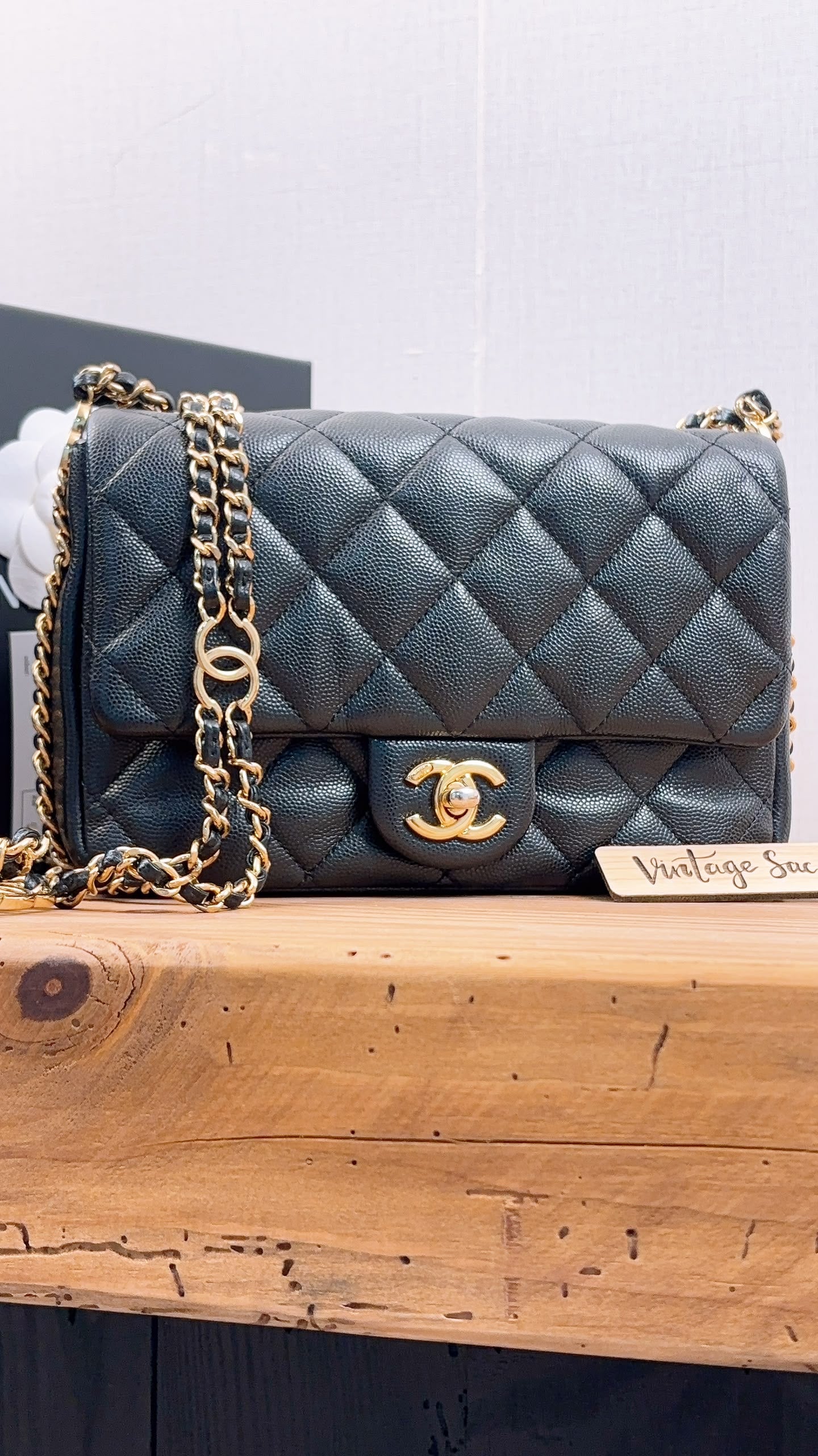Chanel Black Caviar 23C CC You Flap Bag (GHW)