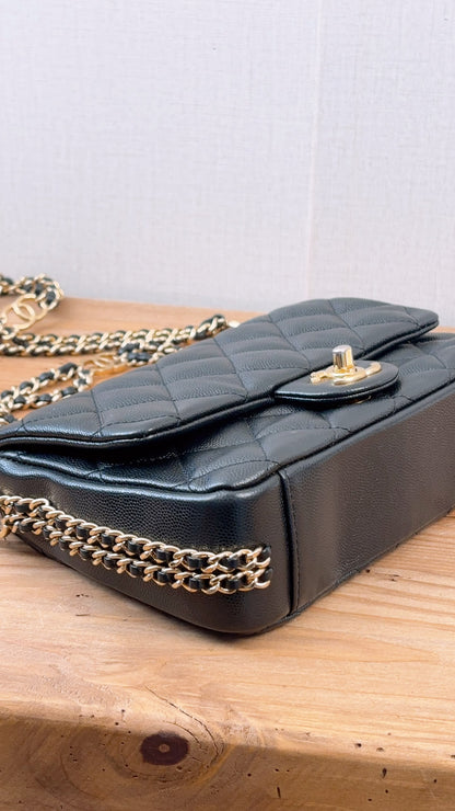 Chanel Black Caviar 23C CC You Flap Bag (GHW)