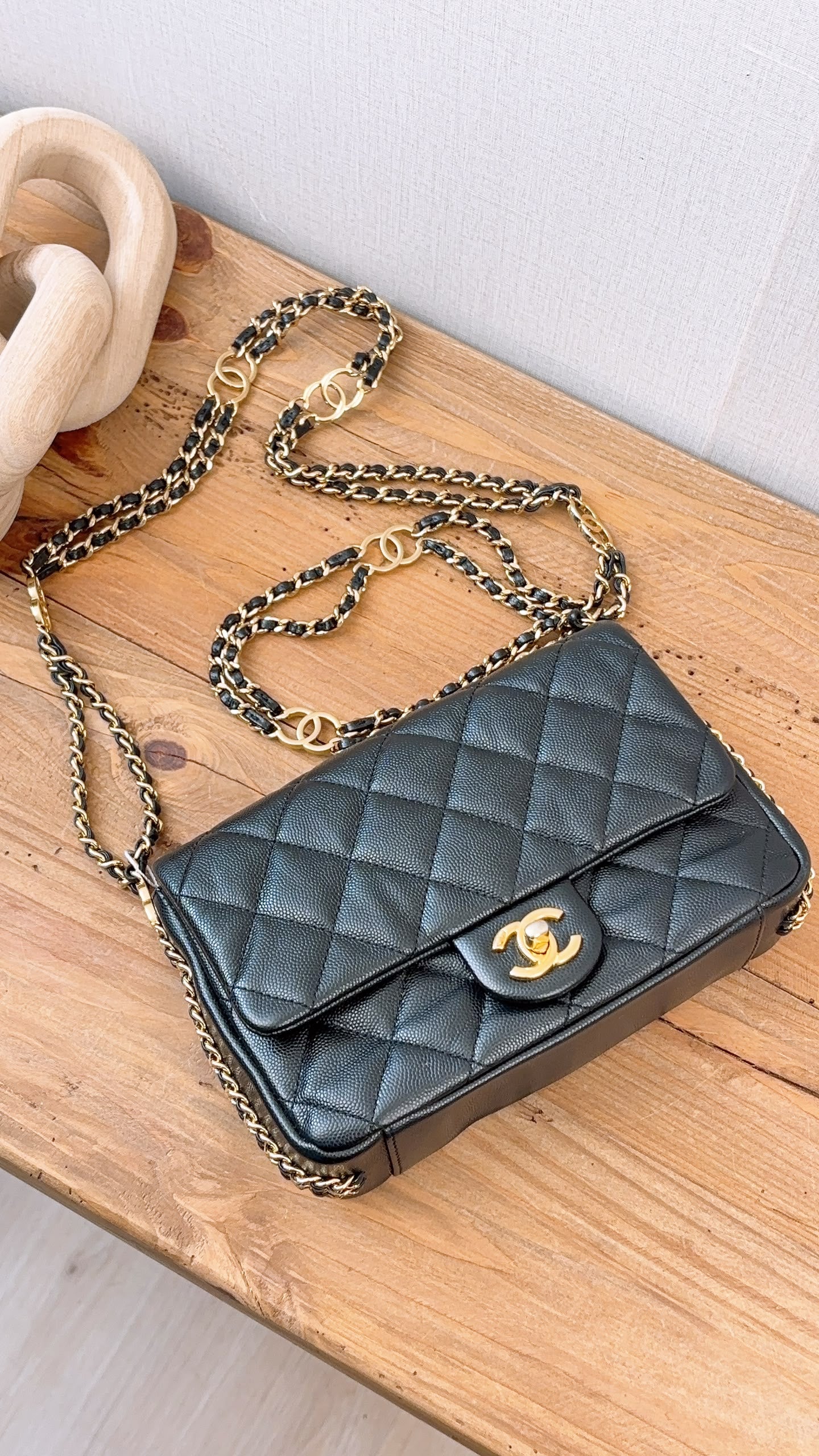 Chanel Black Caviar 23C CC You Flap Bag (GHW)