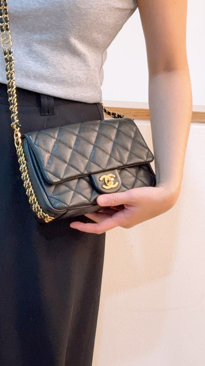 Chanel Black Caviar 23C CC You Flap Bag (GHW)