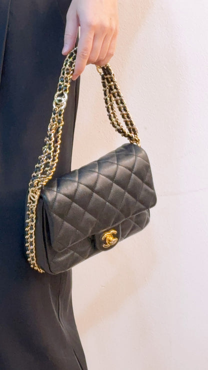 Chanel Black Caviar 23C CC You Flap Bag (GHW)