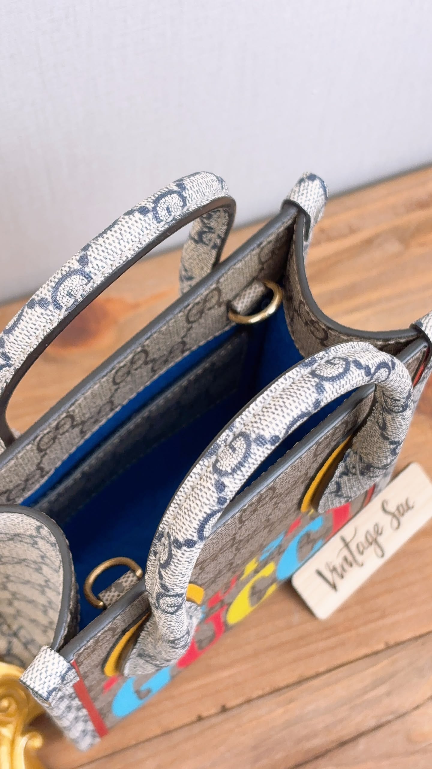 Gucci Supreme Canvas Exquisite Mini Vertical Tote