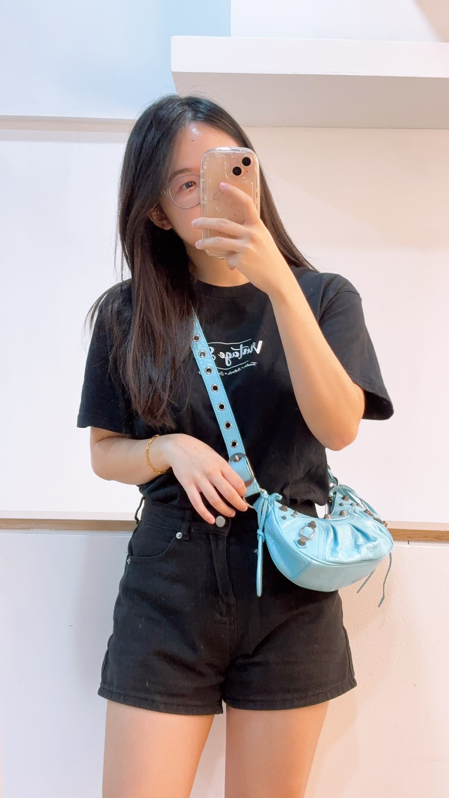 Balenciaga Cyan Blue Le Cagole XS (SHW)