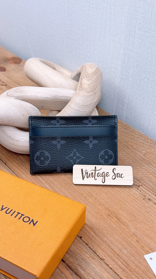 LV Monogram Eclipse Double Card Holder