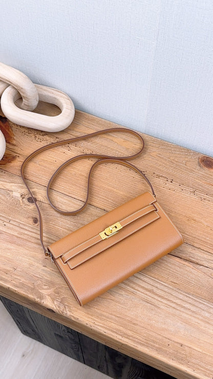 Hermes Gold Epsom Kelly To Go (GHW)