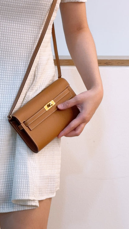 Hermes Gold Epsom Kelly To Go (GHW)