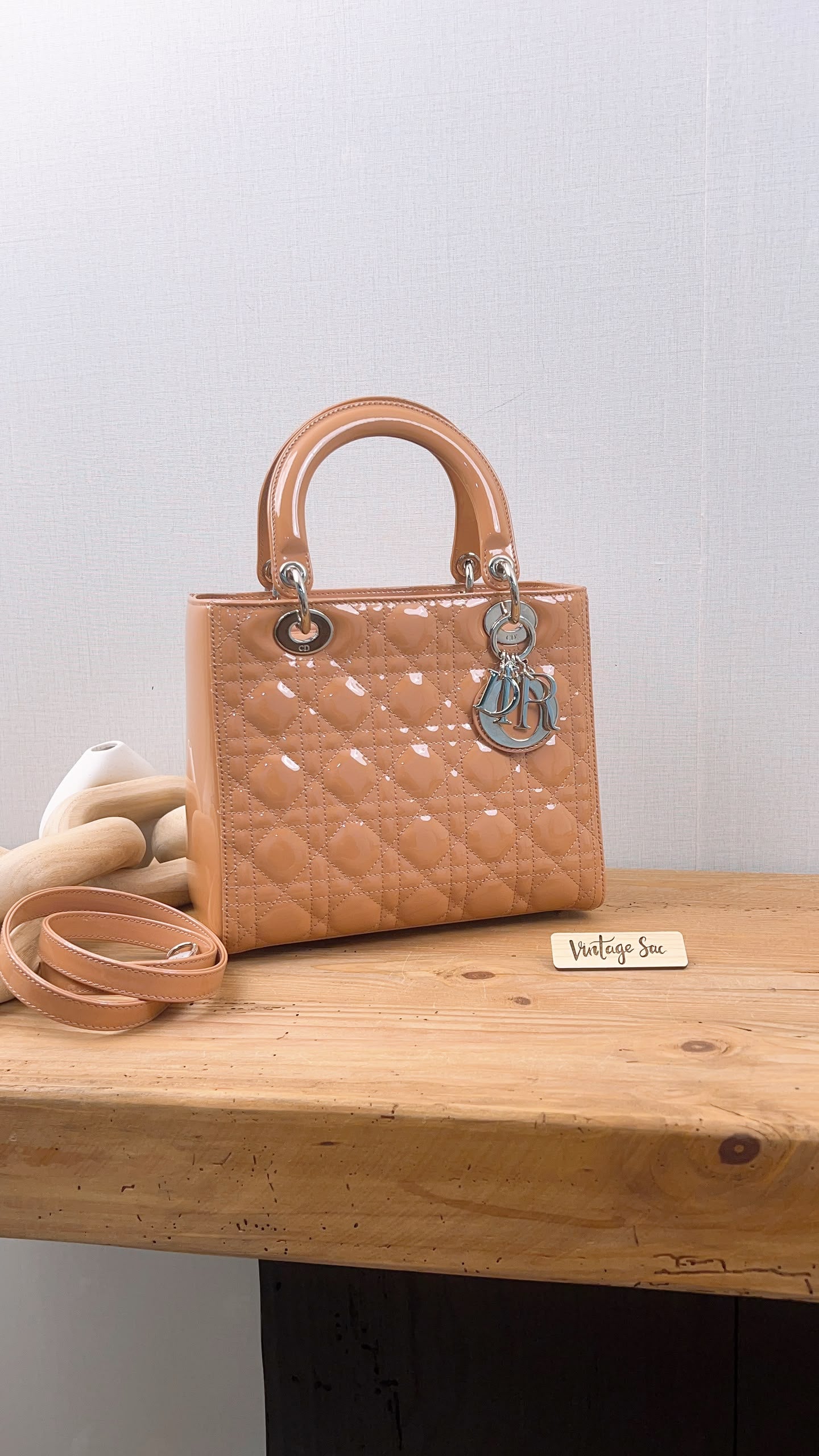 Dior Nude Patent Medium Lady Dior (SHW)