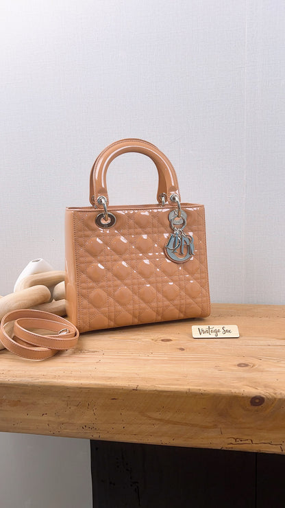 Dior Nude Patent Medium Lady Dior (SHW)