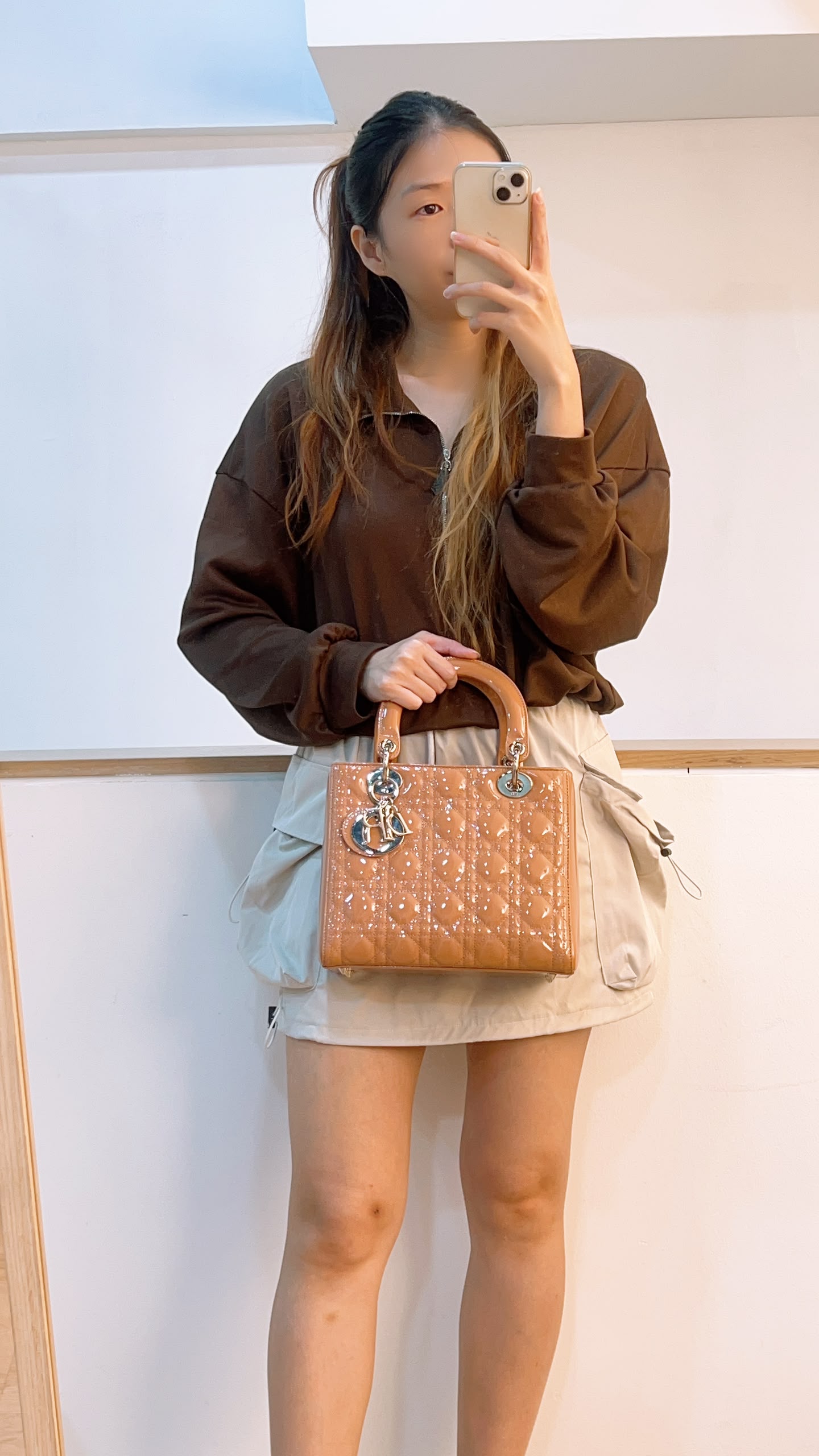 Dior Nude Patent Medium Lady Dior (SHW)