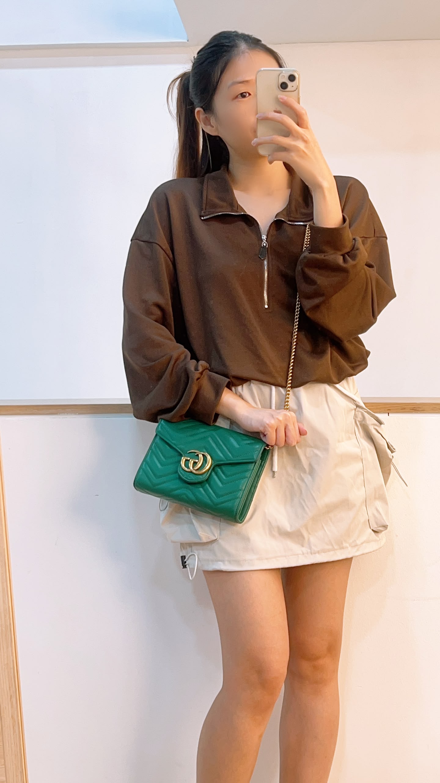 Gucci Green Marmont WOC (GHW)