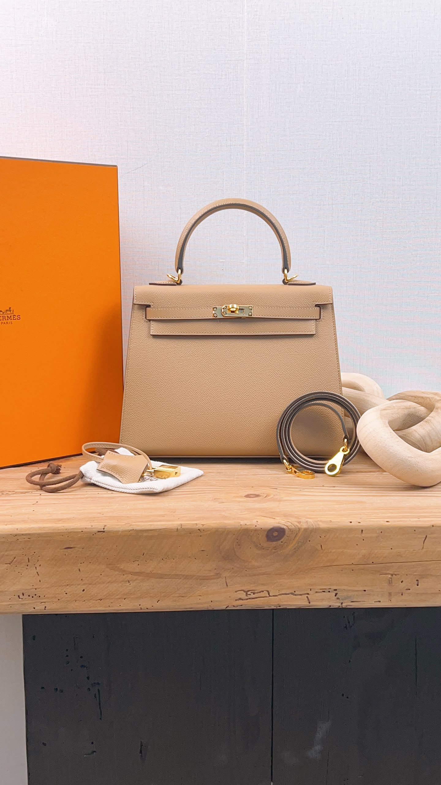 Hermes Epsom Chai Kelly 25 (GHW)