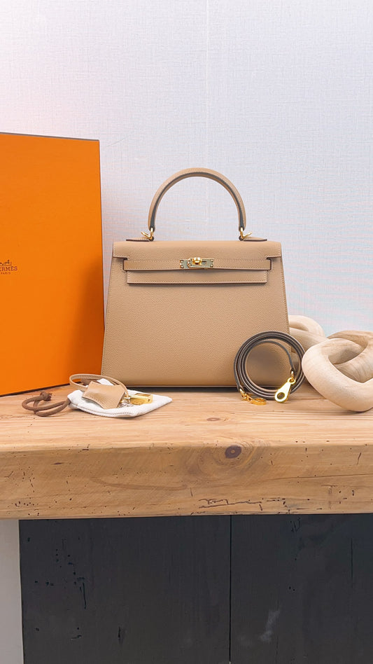 Hermes Epsom Chai Kelly 25 (GHW)
