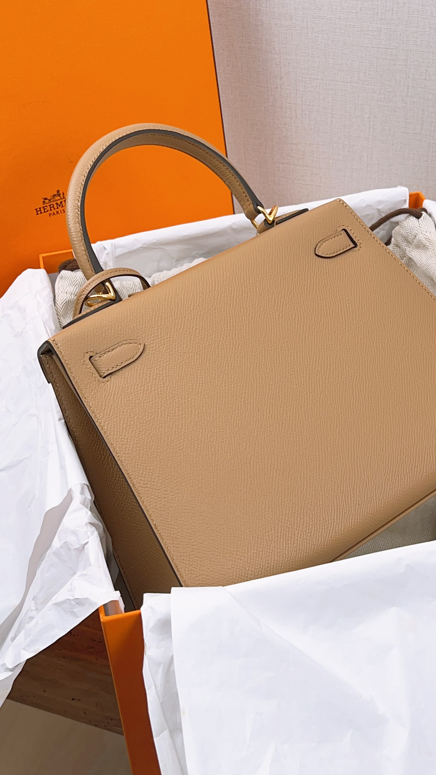 Hermes Epsom Chai Kelly 25 (GHW)
