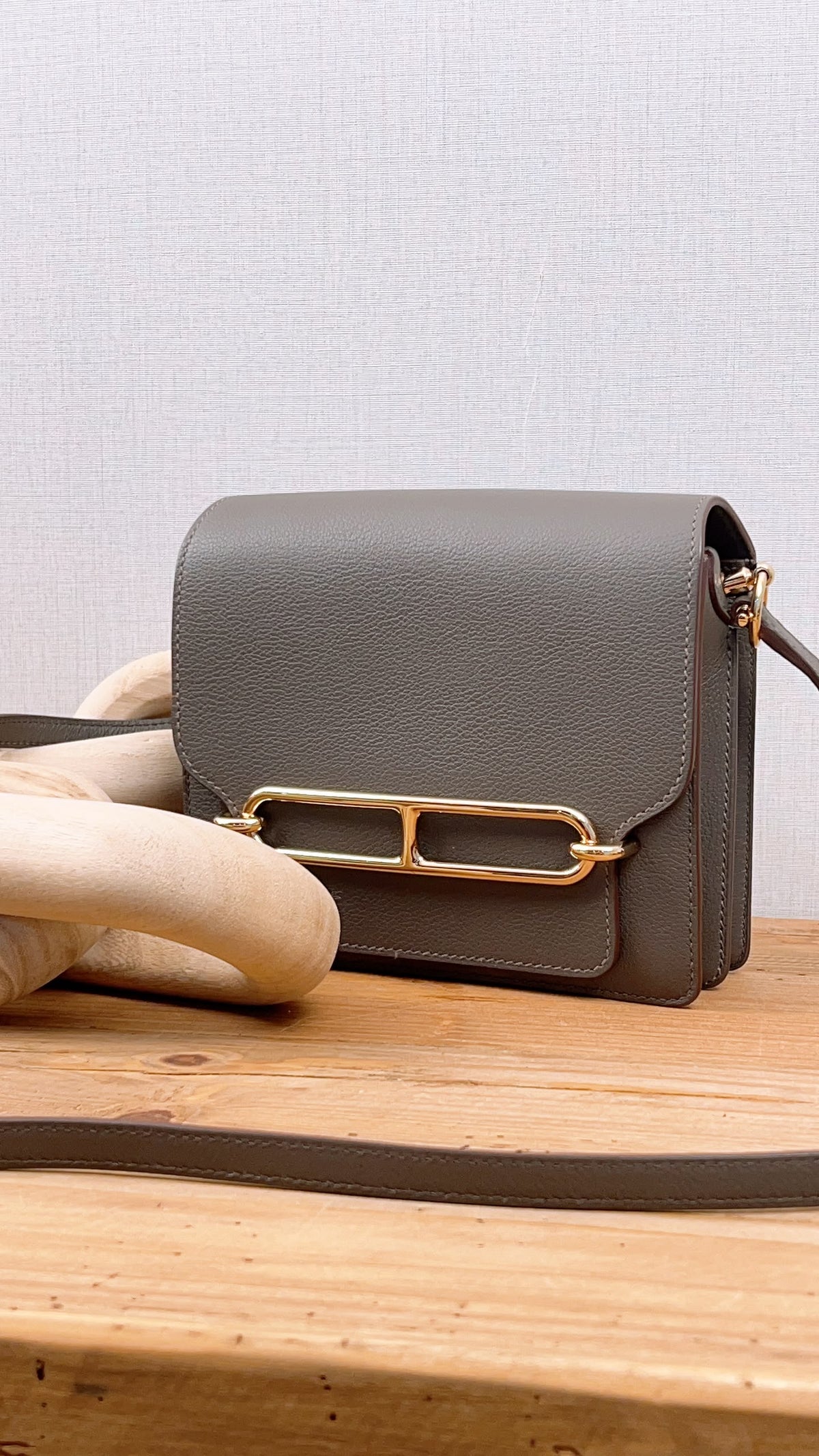 Hermes Etain Evercolor Mini Roulis (GHW)