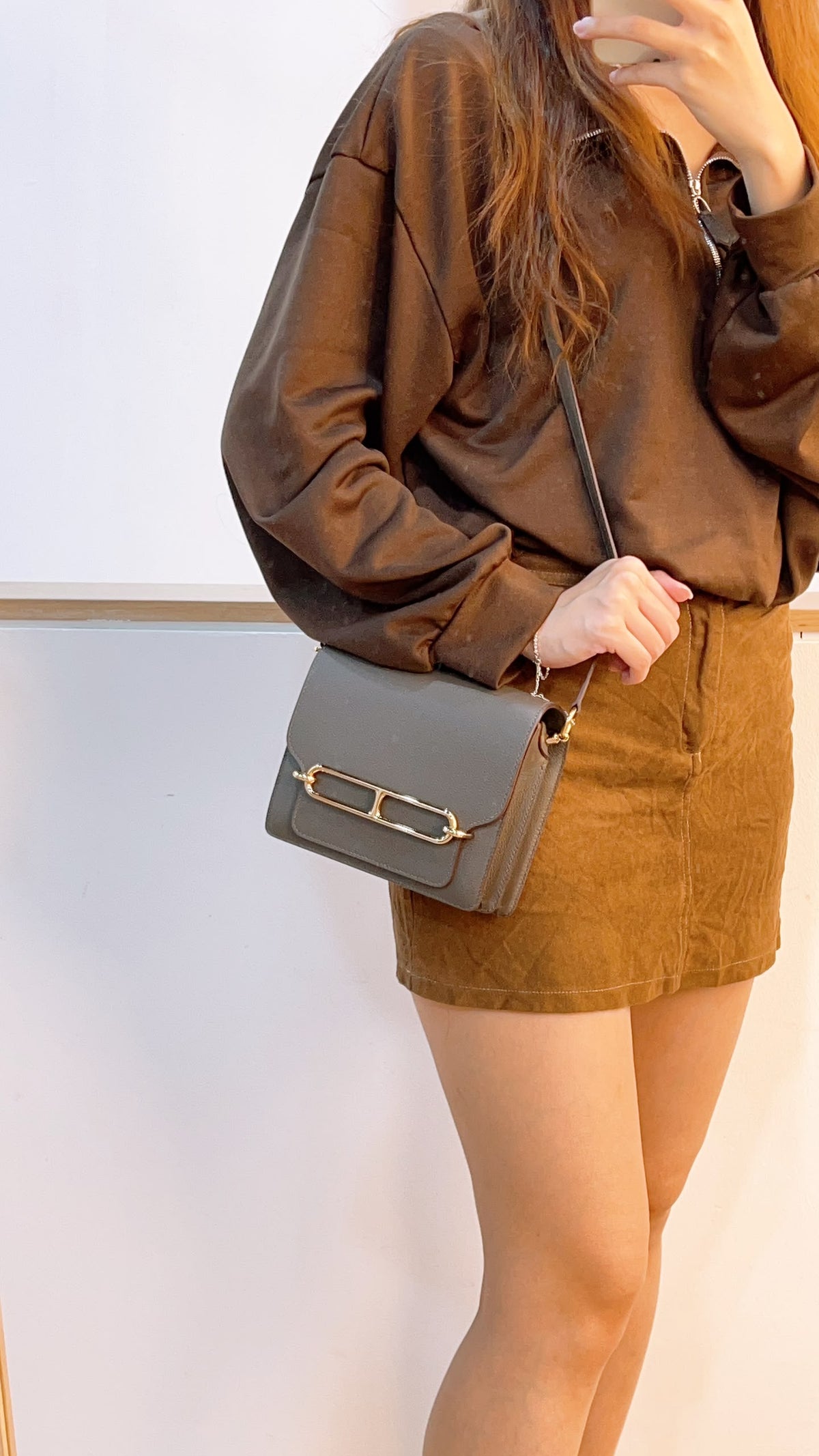 Hermes Etain Evercolor Mini Roulis (GHW)