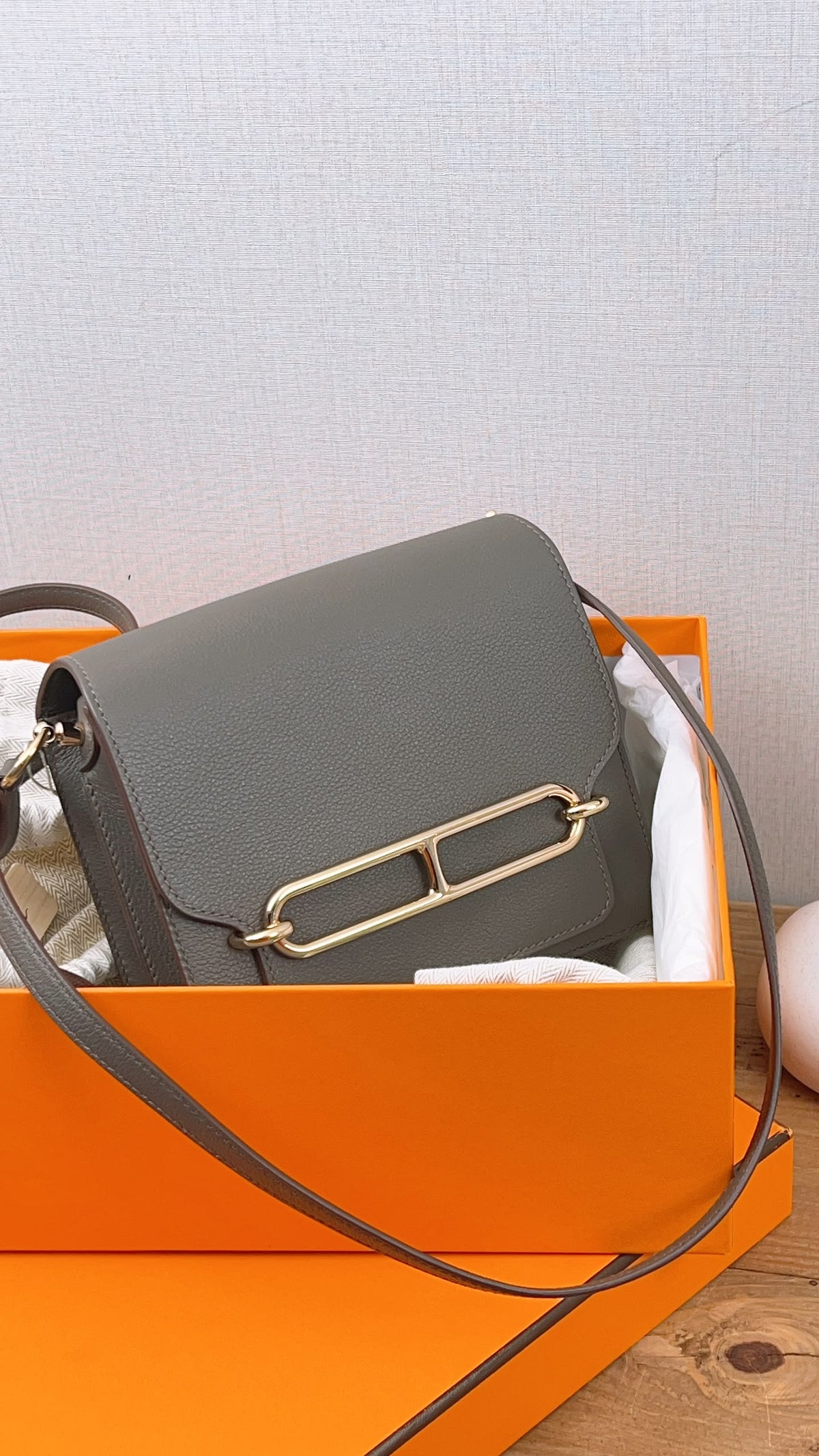 Hermes Etain Evercolor Mini Roulis (GHW)