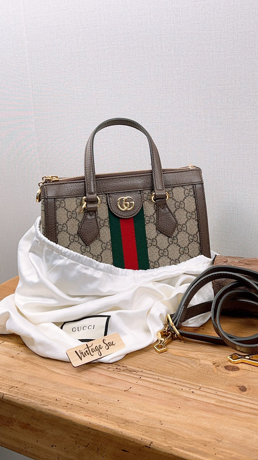 Gucci Supreme Ophidia Small Tote w Strap (GHW)