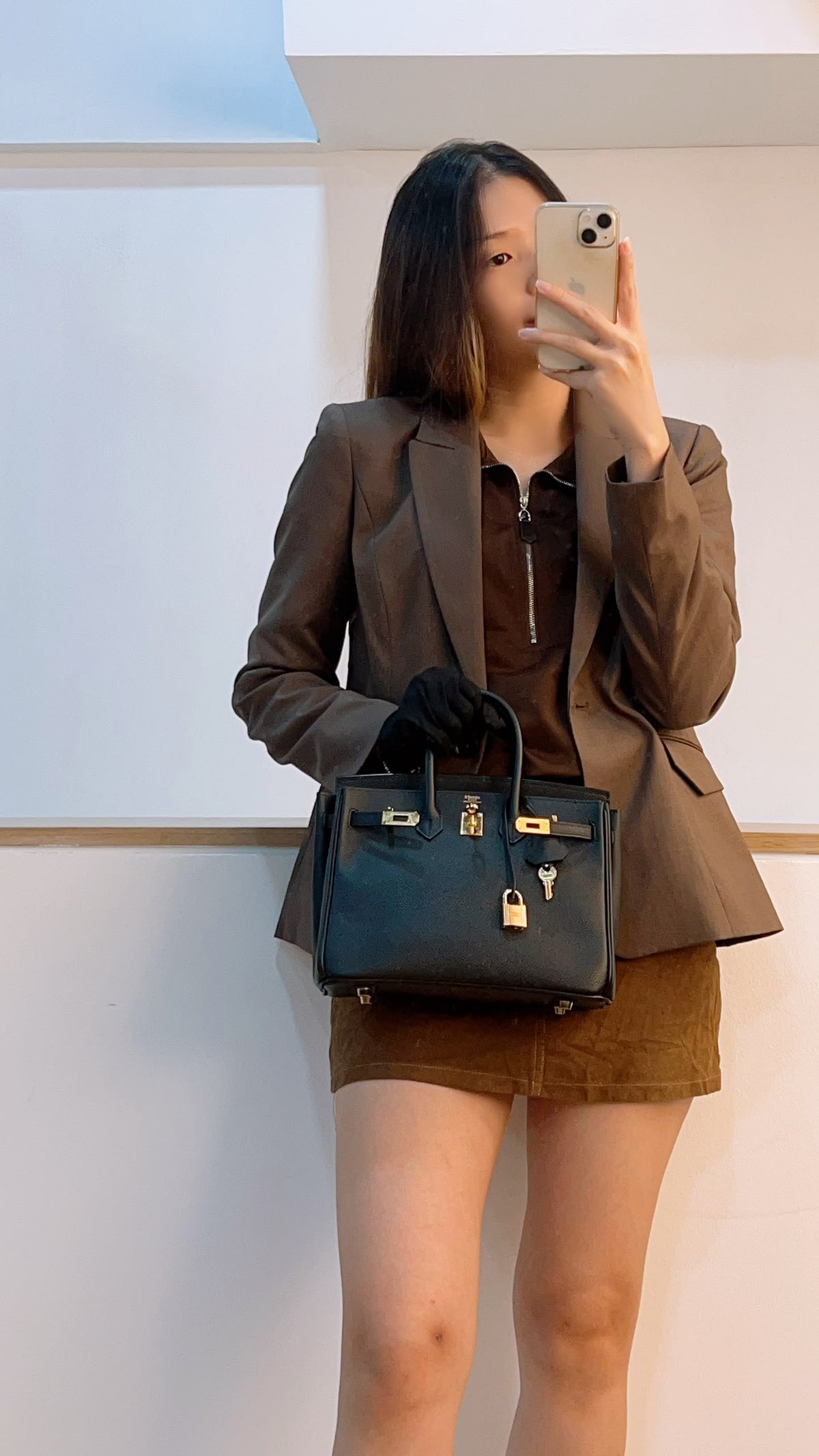 Hermes Black Epsom Birkin 25 (GHW)