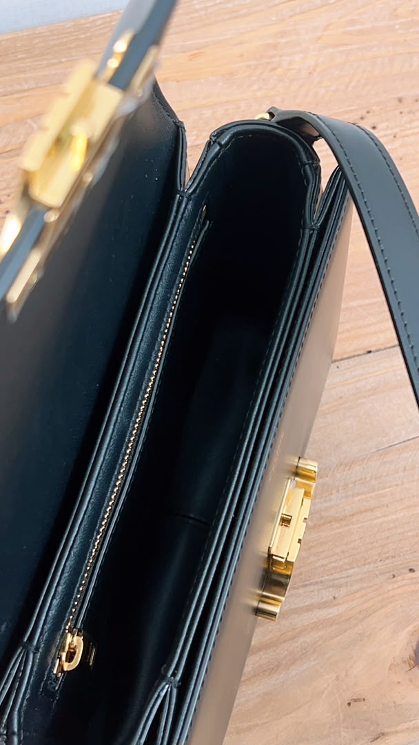 Celine Black Calfskin Teen Triomphe (GHW)
