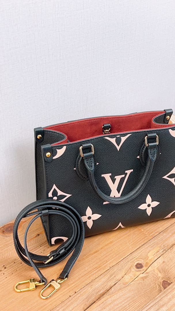 LV Black Monogram Empreinte On The Go PM