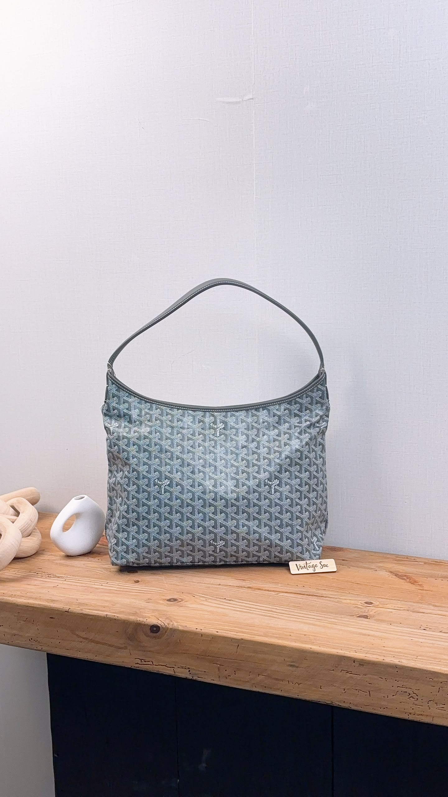 Goyard Grey Boheme Hobo