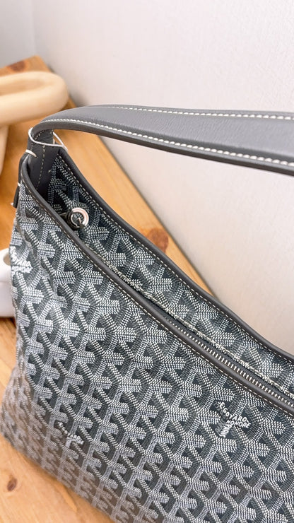 Goyard Grey Boheme Hobo