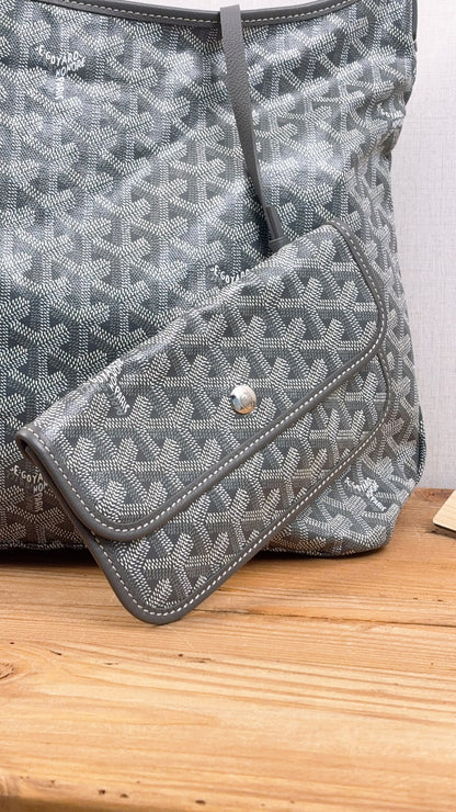 Goyard Grey Boheme Hobo