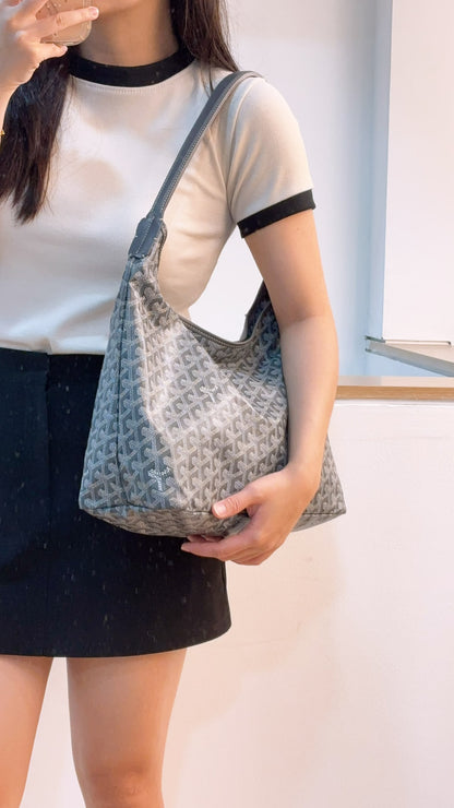 Goyard Grey Boheme Hobo