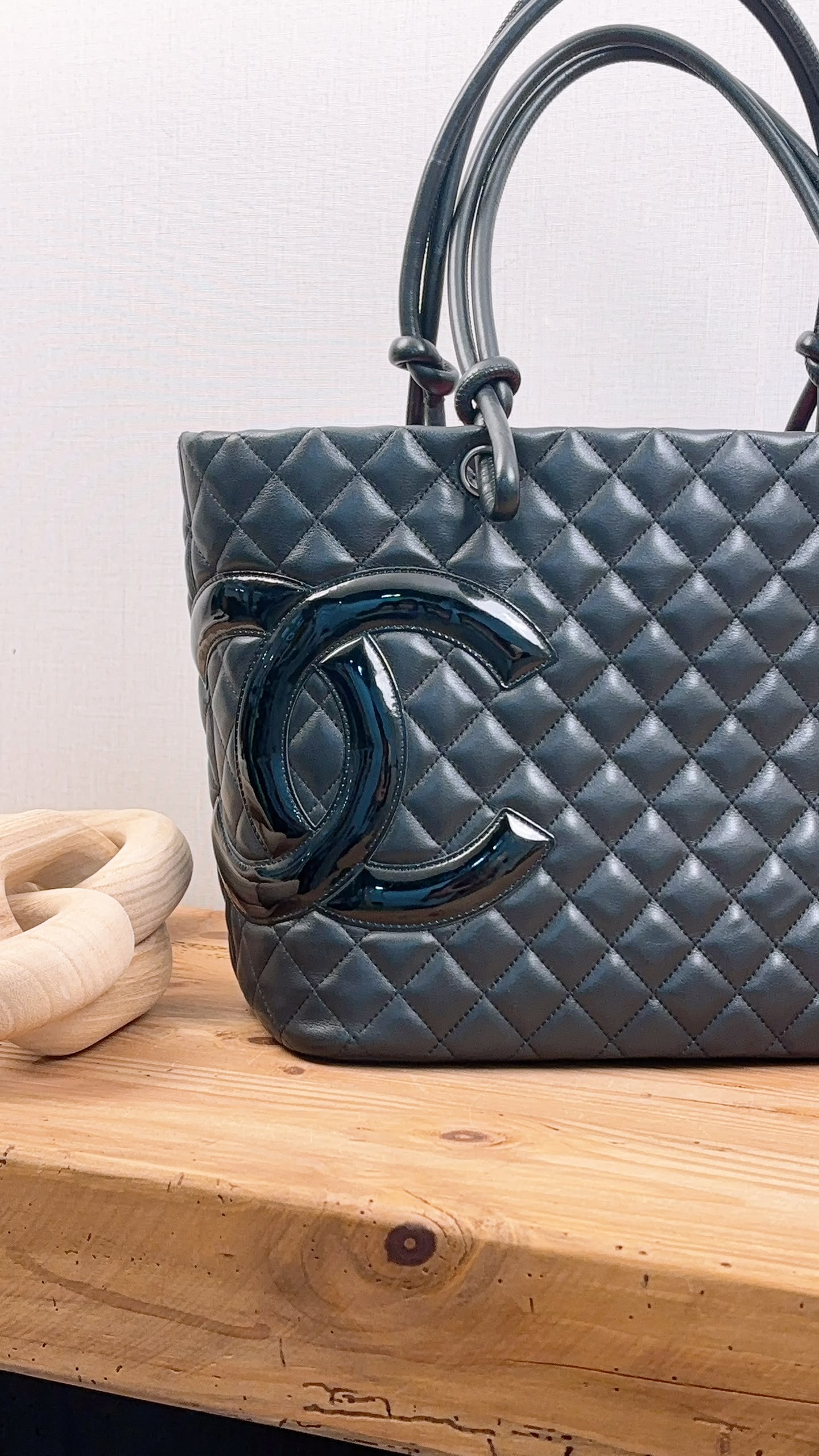 Chanel Black Calfskin Cambon Shopper Tote (SHW)