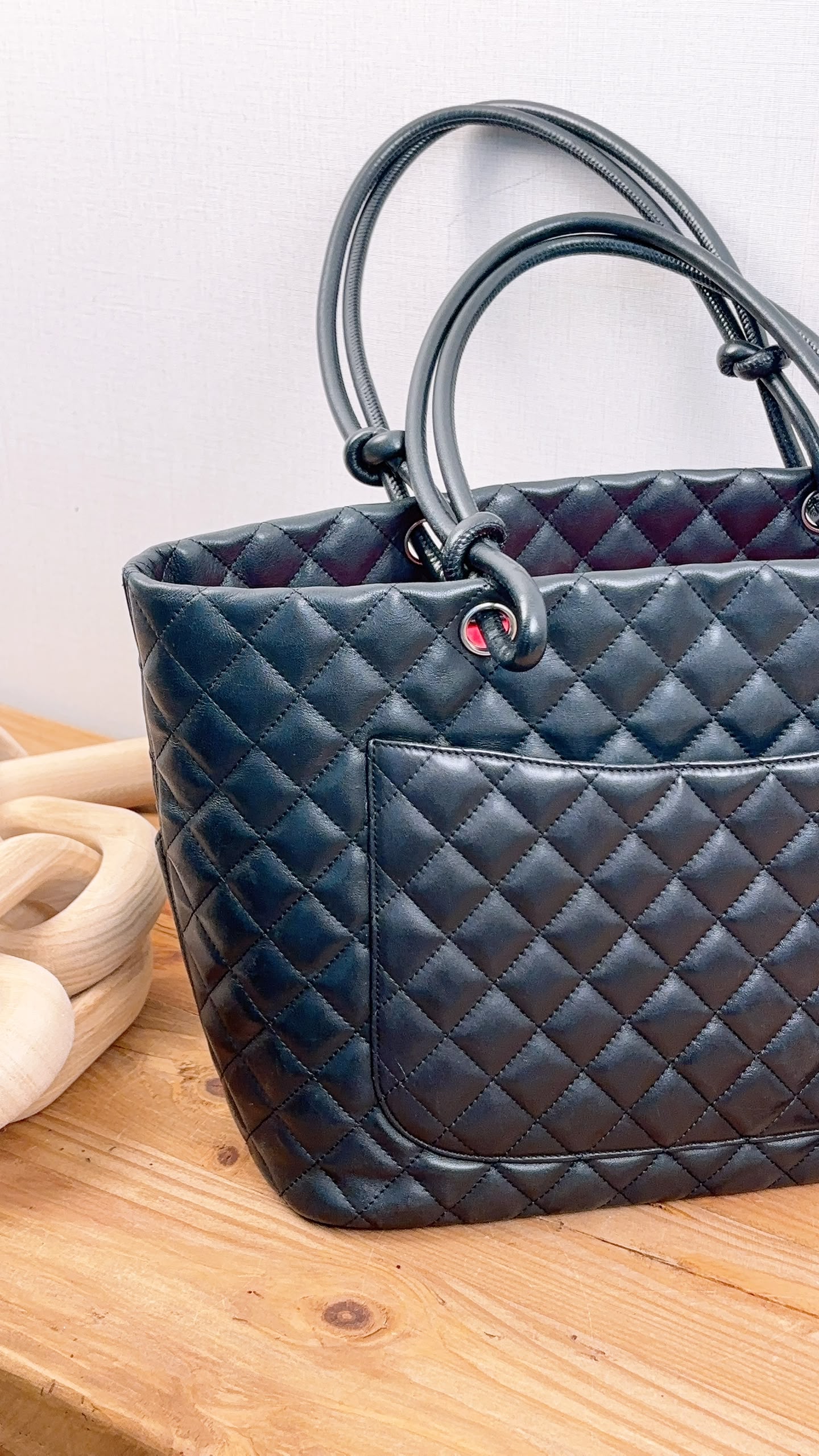 Chanel Black Calfskin Cambon Shopper Tote (SHW)