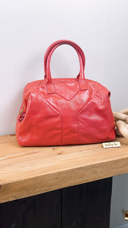 YSL Red Patent Medium Easy Y Bag