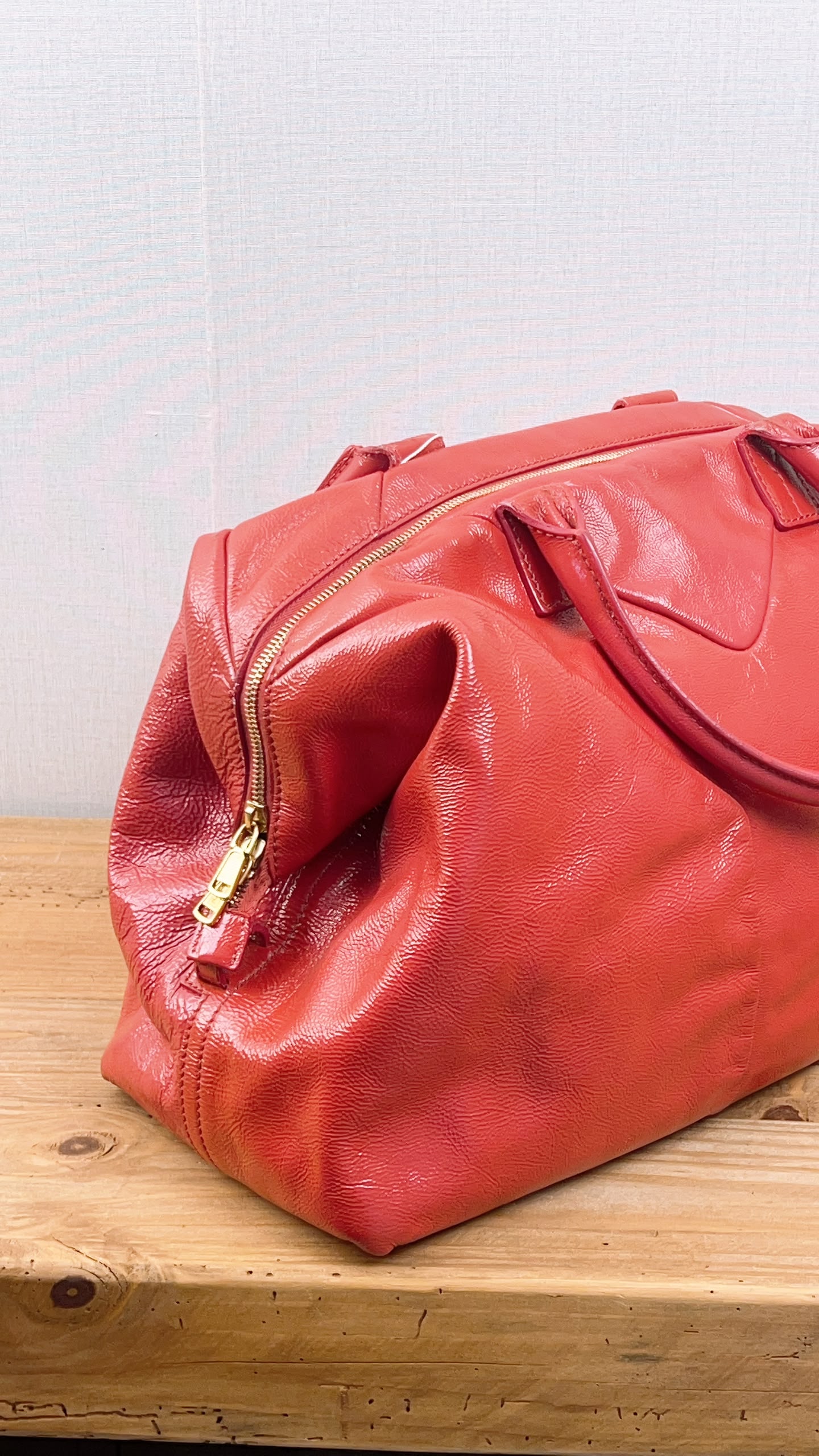 YSL Red Patent Medium Easy Y Bag