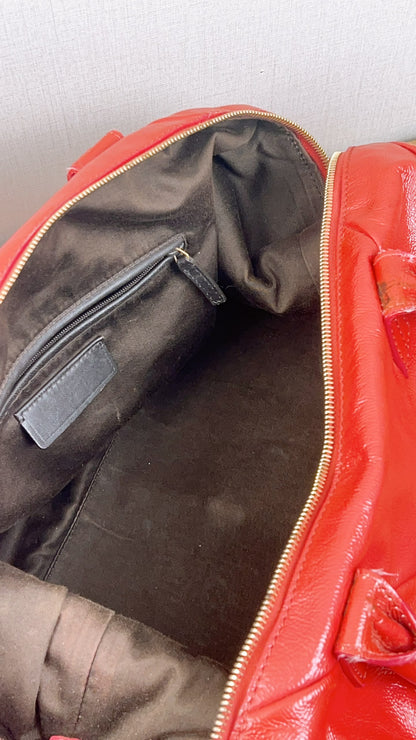 YSL Red Patent Medium Easy Y Bag
