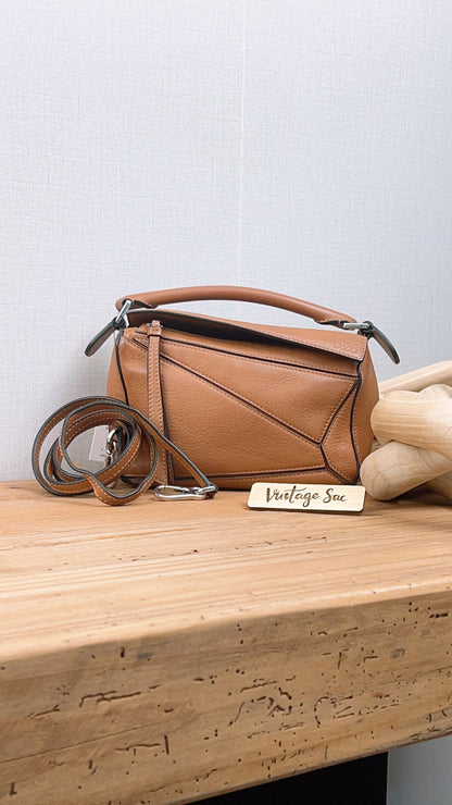Loewe Mini Tan Puzzle Bag (SHW)