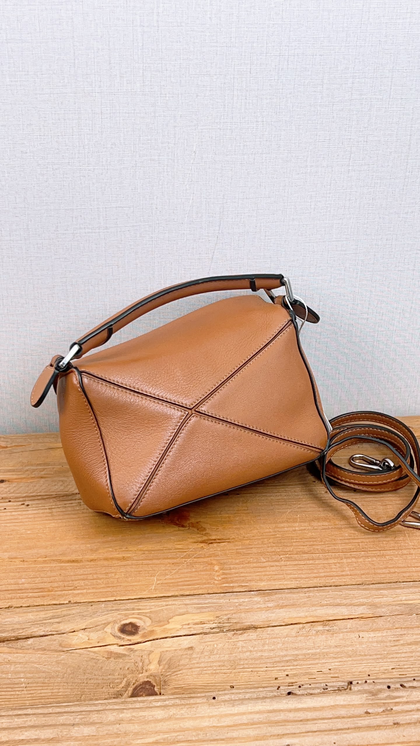 Loewe Mini Tan Puzzle Bag (SHW)