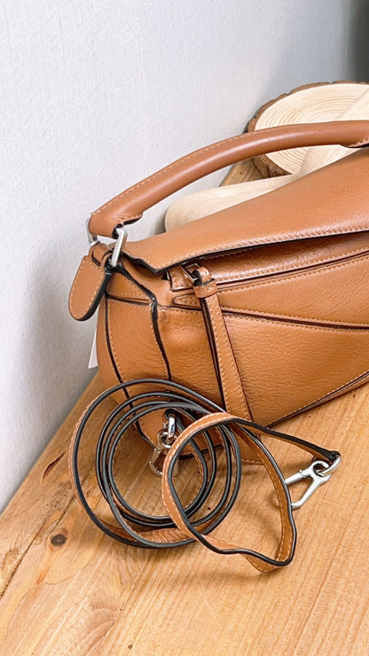Loewe Mini Tan Puzzle Bag (SHW)