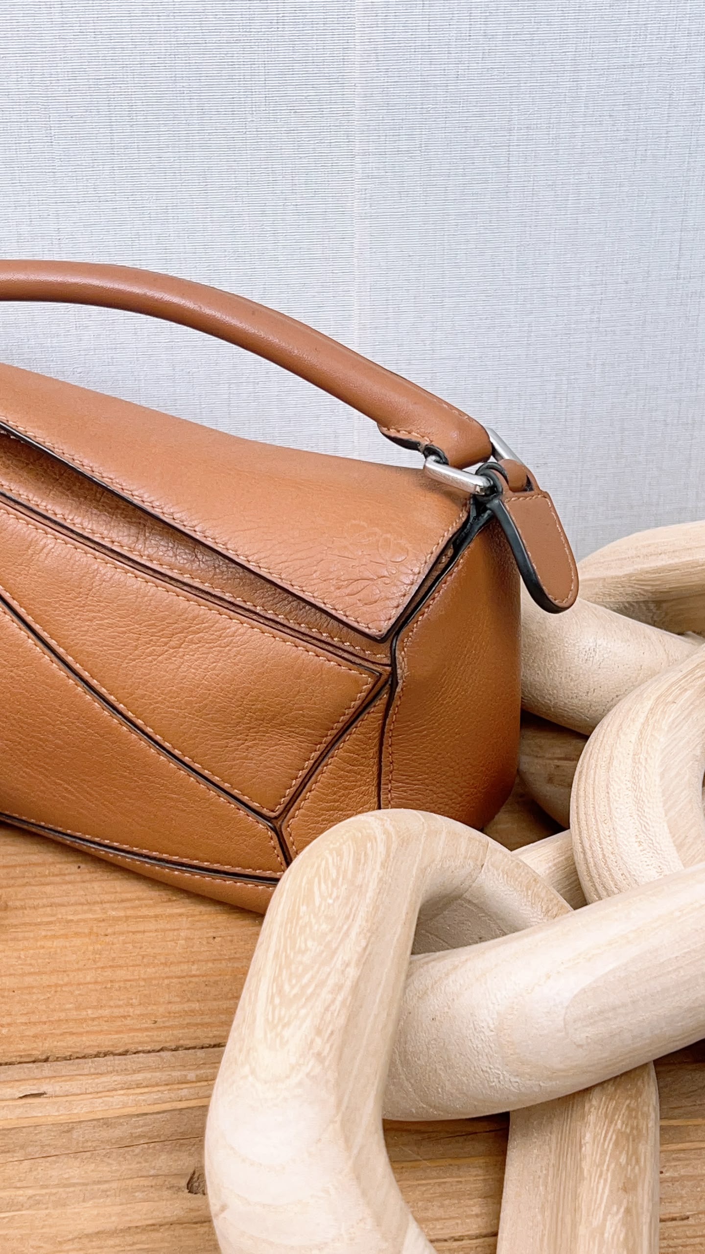 Loewe Mini Tan Puzzle Bag (SHW)