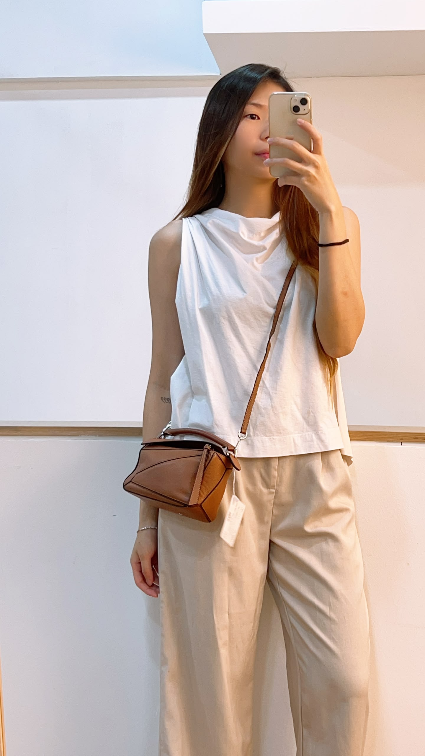 Loewe Mini Tan Puzzle Bag (SHW)