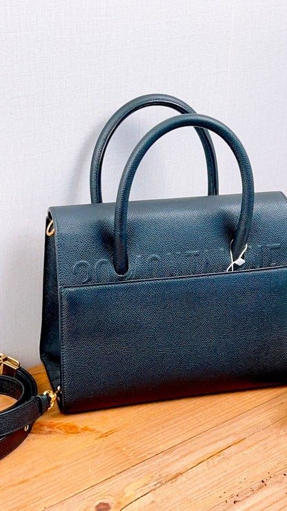 Dior Black Medium Grained Calfskin St.Honore Tote Bag (GHW)